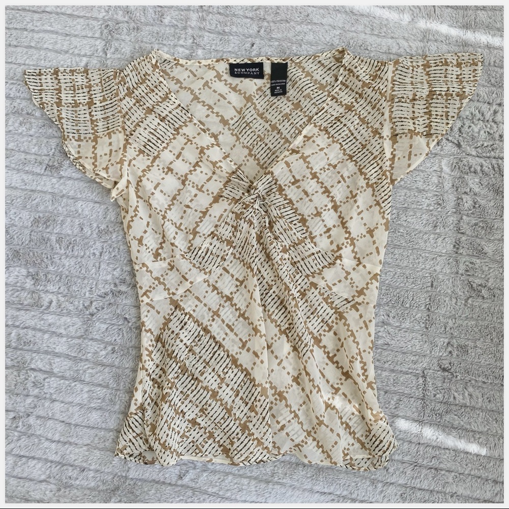 Lightweight Sheer Patterned Blouse - image 1